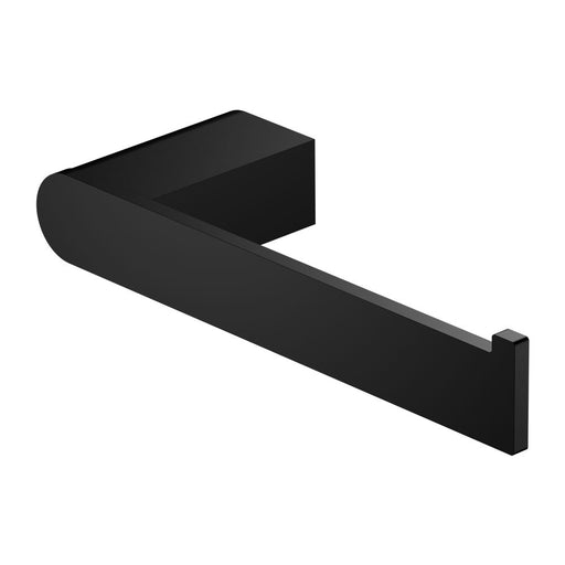 Nero Bianca Toilet Roll Holder - Matte Black-NR9086MB-blue-leaf-bathware