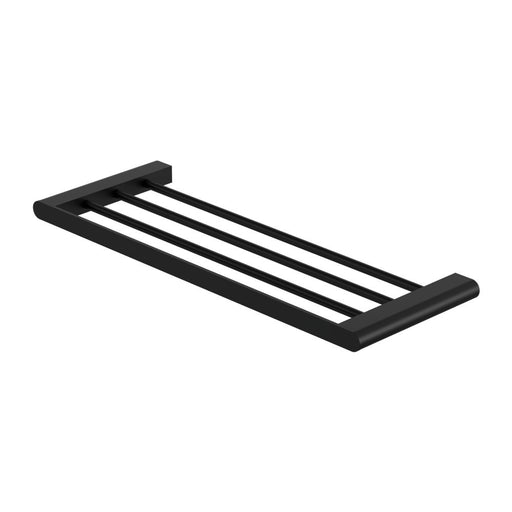 Nero Bianca Towel Rack - Matte Black-NR9089MB-blue-leaf-bathware