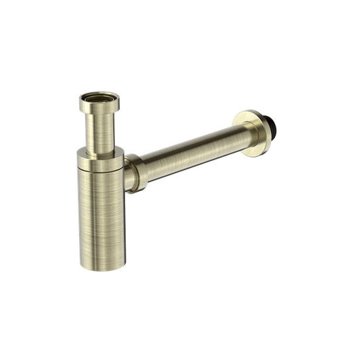 Nero 40mm Round Bottle Trap - Aged Brass-NRA186wAB-blue-leaf-bathware