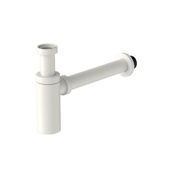 Nero 40mm Round Bottle Trap - Matte White-NRA186wMW-blue-leaf-bathware