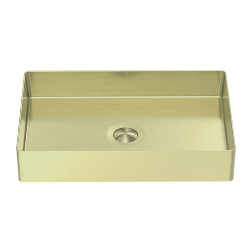 Nero Opal Rectangle Stainless Steel Basin - Brushed Gold-NRB3555BG-blue-leaf-bathware