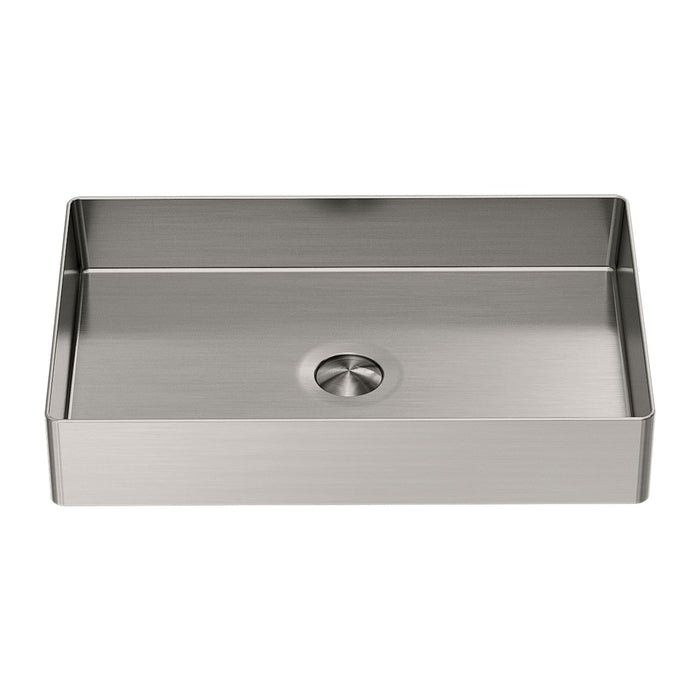 Nero Opal Rectangle Stainless Steel Basin - Brushed Nickel-NRB3555BN-blue-leaf-bathware