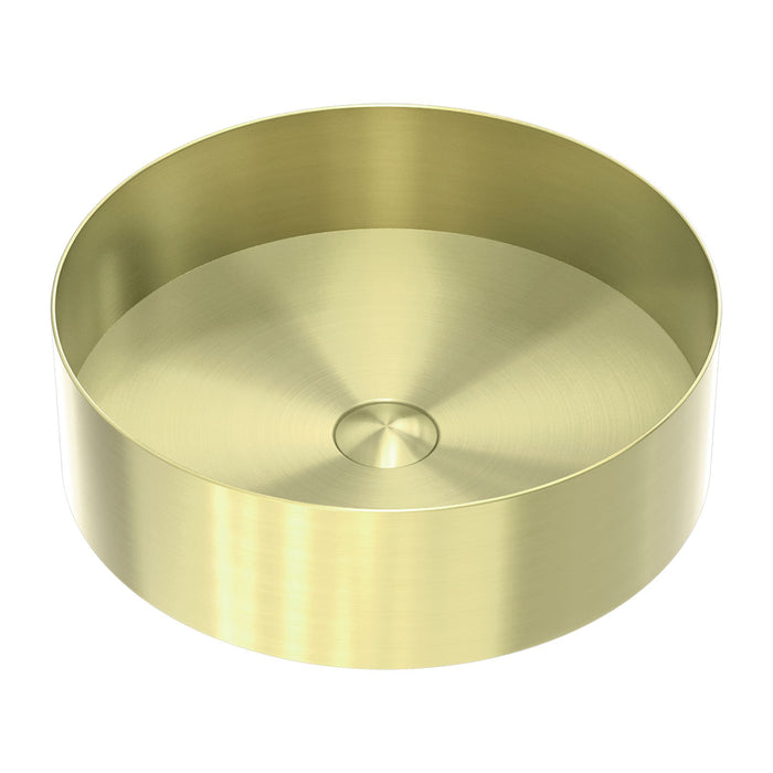 Nero Opal Round 400mm Stainless Steel Basin - Brushed Gold-NRB401rBG-blue-leaf-bathware