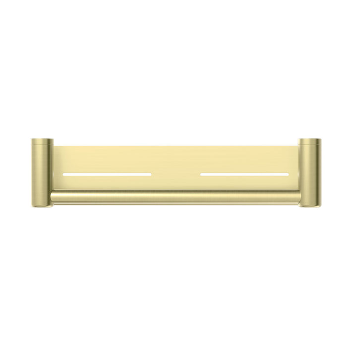 Nero Mecca Care 25mm Grab Rail With Shelf - Brushed Gold-blue-leaf-bathware