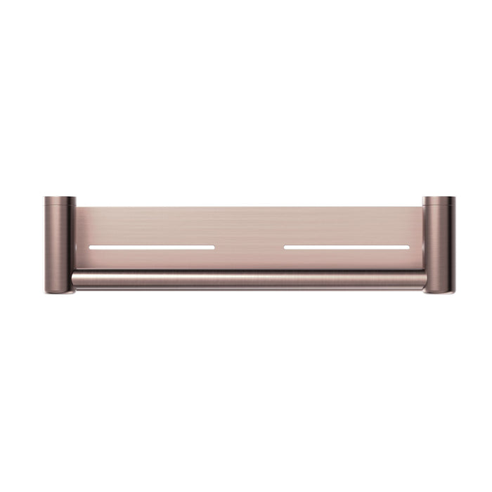 Nero Mecca Care 25mm Grab Rail With Shelf - Brushed Bronze-blue-leaf-bathware