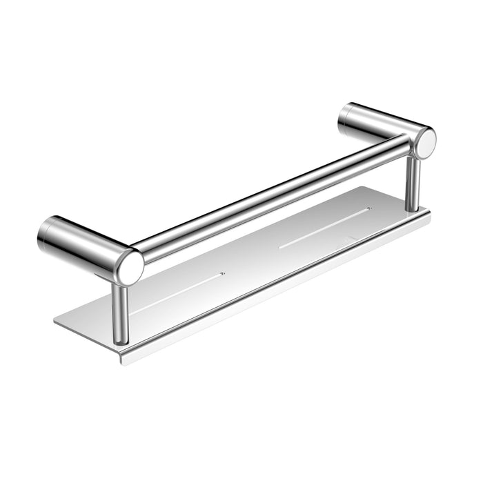 Nero Mecca Care 25mm Grab Rail With Shelf - Chrome-blue-leaf-bathware