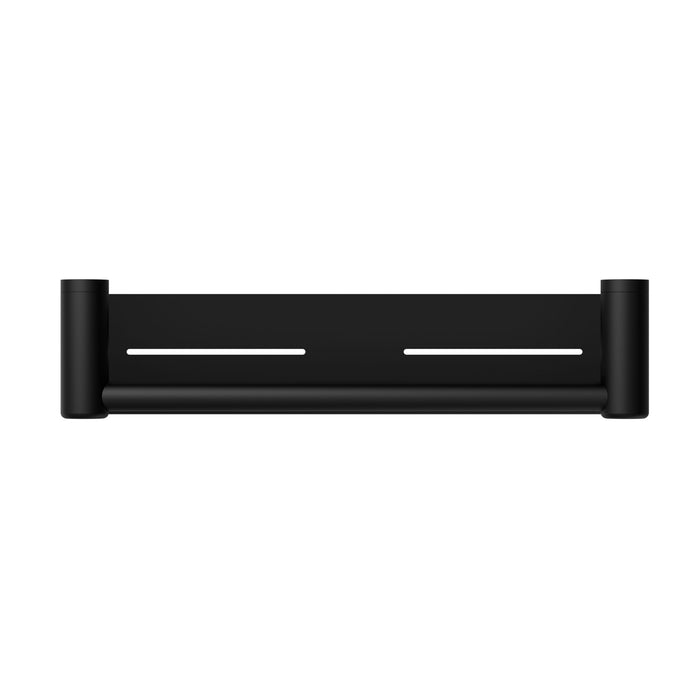 Nero Mecca Care 25mm Grab Rail With Shelf - Matte Black-blue-leaf-bathware