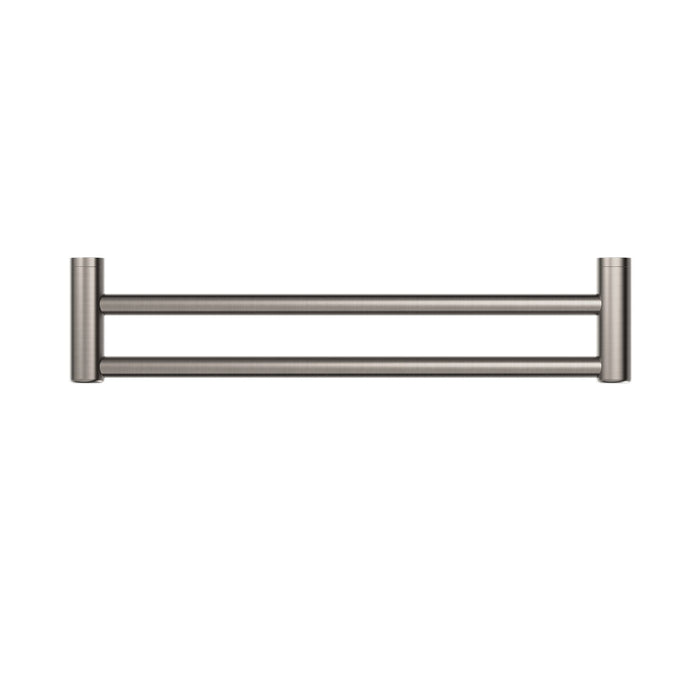 Nero Mecca Care 25mm Double Towel Grab Rail - Brushed Nickel-blue-leaf-bathware