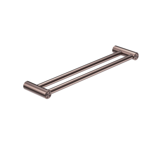 Nero Mecca Care 25mm Double Towel Grab Rail - Brushed Bronze-blue-leaf-bathware