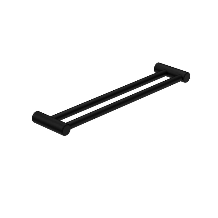 Nero Mecca Care 25mm Double Towel Grab Rail - Matte Black-blue-leaf-bathware