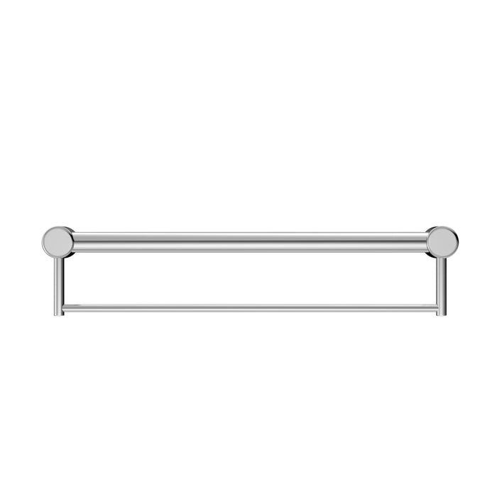 Nero Mecca Care 32mm Grab Rail With Towel Holder - Chrome-blue-leaf-bathware