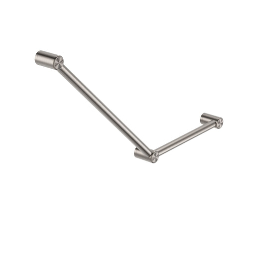 Nero Mecca Care 32mm Ambulant Toilet Grab Rail 45 Degree 750x450mm - Brushed Nickel-NRCR3245ABN-blue-leaf-bathware