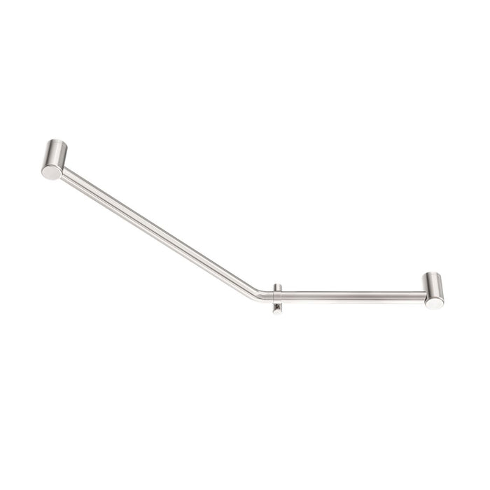 Nero Mecca Care 32mm Ambulant 45 Degree Bent Tube Grab Rail 450x650mm - Brushed Nickel-NRCR3245DBN-blue-leaf-bathware