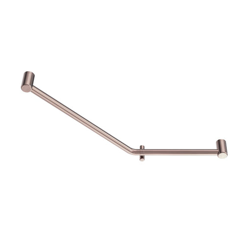 Nero Mecca Care 32mm Ambulant 45 Degree Bent Tube Grab Rail 450x650mm - Brushed Bronze-NRCR3245DBZ-blue-leaf-bathware