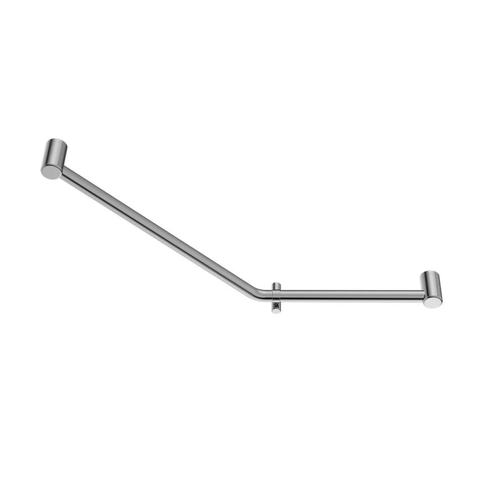 Nero Mecca Care 32mm Ambulant 45 Degree Bent Tube Grab Rail 450x650mm - Chrome-NRCR3245DCH-blue-leaf-bathware