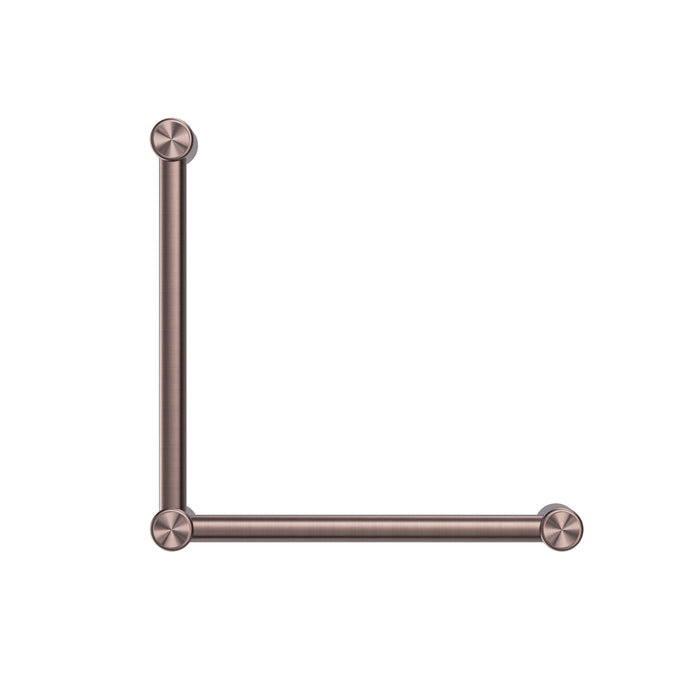 Nero Mecca Care 32mm Ambulant Toilet Grab Rail 90 Degree 450x450mm - Brushed Bronze-NRCR3290ABZ-blue-leaf-bathware