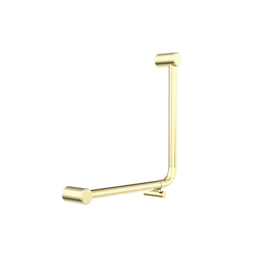 Nero Mecca Care 32mm Ambulant 90 Degree Bent Tube Grab Rail 450x450mm - Brushed Gold-NRCR3290DBG-blue-leaf-bathware