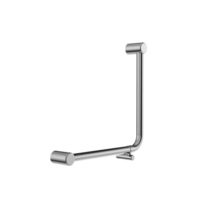 Nero Mecca Care 32mm Ambulant 90 Degree Bent Tube Grab Rail 450x450mm - Chrome-NRCR3290DCH-blue-leaf-bathware