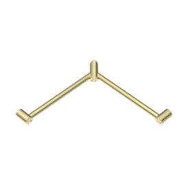 Nero Mecca Care 32mm Wrap Around Corner Grab Rail 600x600mm - Brushed Gold-NRCR3290WBG-blue-leaf-bathware