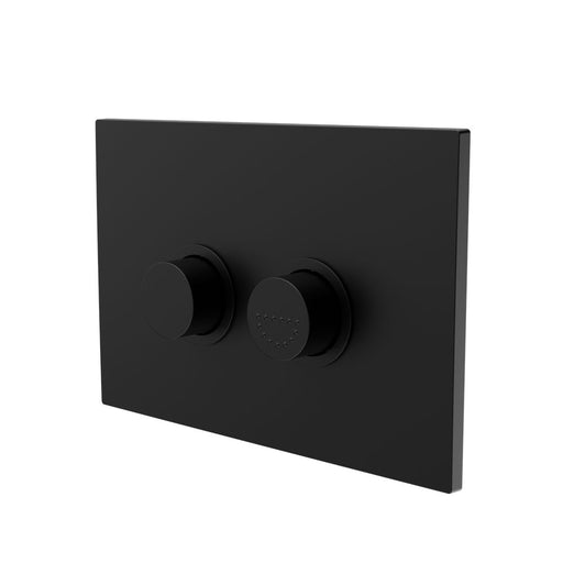 Nero Raised Disabled Care Pneumatic Flush Buttons Plate DDA Compliant - Matte Black-NRCRPL002MB-blue-leaf-bathware