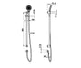 Nero Mecca Care 25mm Grab Rail And Adjustable Shower Rail Set 900mm - Chrome-NRCS004CH-blue-leaf-bathware