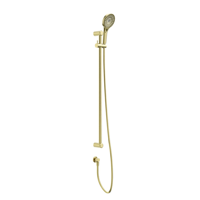 Nero Mecca Care 25mm Grab Rail And Adjustable Shower Rail Set 900mm - Brushed Gold-NRCS004BG-blue-leaf-bathware