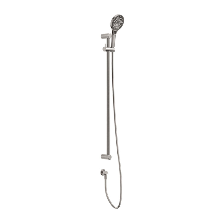 Nero Mecca Care 25mm Grab Rail And Adjustable Shower Rail Set 900mm - Brushed Nickel-NRCS004BN-blue-leaf-bathware