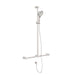 Nero Mecca Care 32mm T Bar Grab Rail And Adjustable Shower Set 1100x750mm - Brushed Nickel-NRCS006BN-blue-leaf-bathware