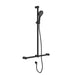 Nero Mecca Care 32mm T Bar Grab Rail And Adjustable Shower Set 1100x750mm - Matte Black-NRCS006MB-blue-leaf-bathware