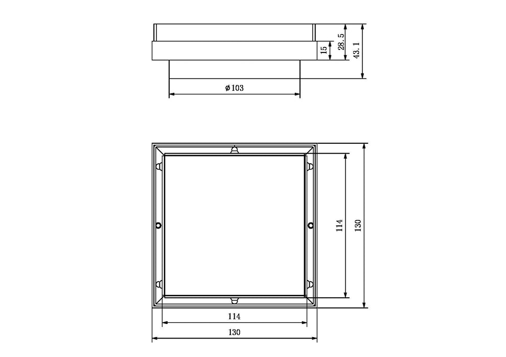 Nero Tile Insert Floor Waste 100mm Outlet - Matte Black-NRFW008MB-blue-leaf-bathware