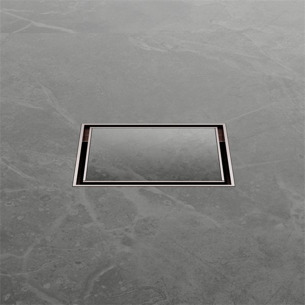 Nero 100mm Square Tile Insert Floor Waste 50mm Outlet - Brushed Bronze-NRFW006BZ-blue-leaf-bathware