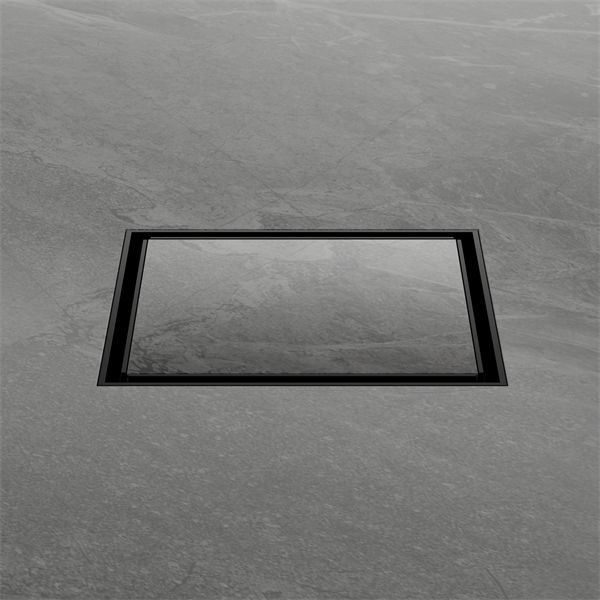 Nero 130mm Square Tile Insert Floor Waste 80mm Outlet - Matte Black-NRFW007MB-blue-leaf-bathware