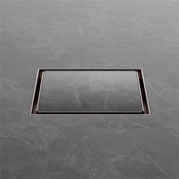 Nero 130mm Square Tile Insert Floor Waste 100mm Outlet - Brushed Bronze-NRFW008BZ-blue-leaf-bathware