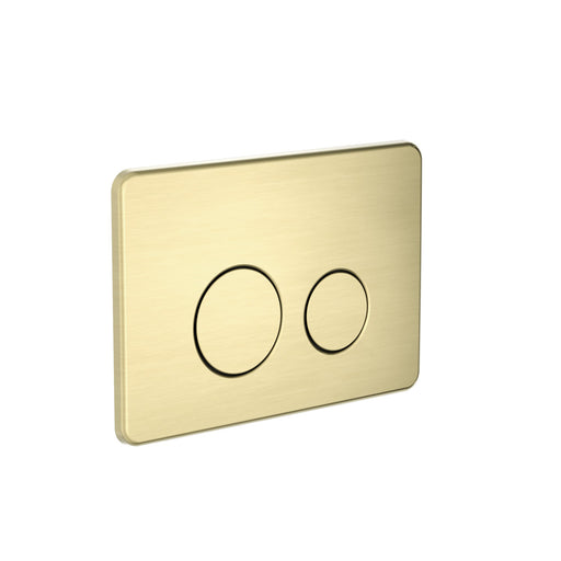 Nero In Wall Toilet Push Plate - Brushed Gold-NRPL001BG-blue-leaf-bathware