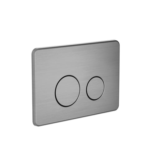 Nero In Wall Toilet Push Plate - Gun Metal-NRPL001GM-blue-leaf-bathware