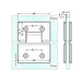 Nero 180 Degree Glass To Glass Shower Hinge 10mm Glass - Gun Metal-NRSH102aGM-blue-leaf-bathware