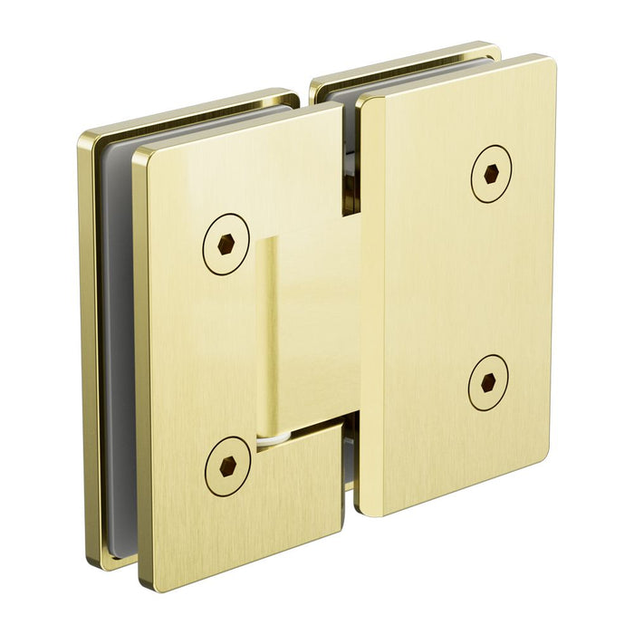 Nero 180 Degree Glass To Glass Shower Hinge 10mm Glass - Brushed Gold-NRSH102aBG-blue-leaf-bathware