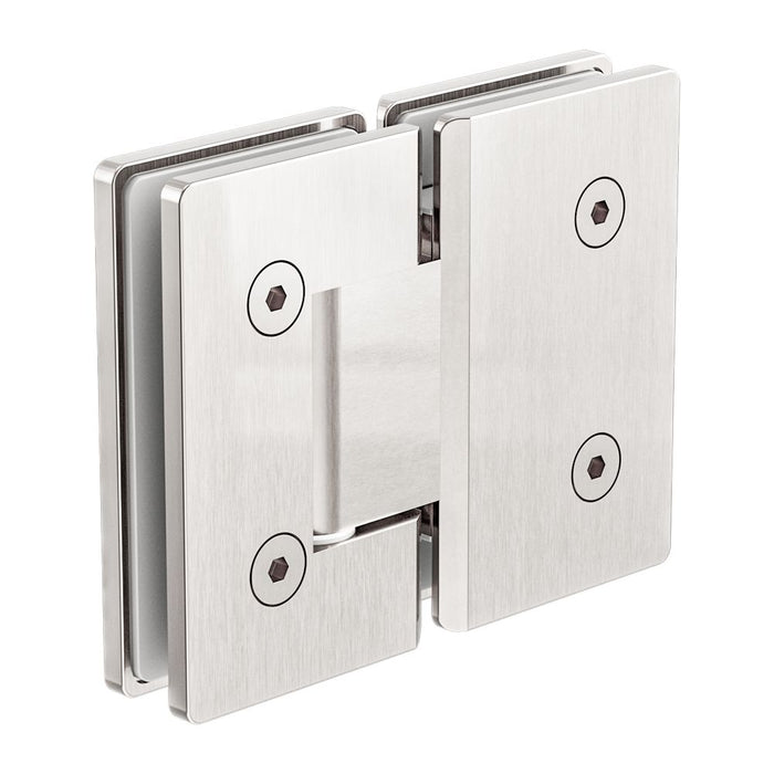 Nero 180 Degree Glass To Glass Shower Hinge 10mm Glass - Brushed Nickel-NRSH102aBN-blue-leaf-bathware