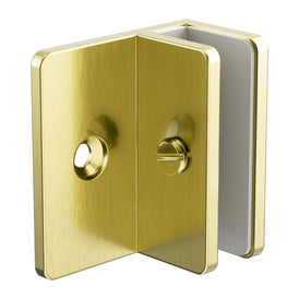 Nero Shower F Bracket 10mm Glass - Brushed Gold-NRSH202aBG-blue-leaf-bathware