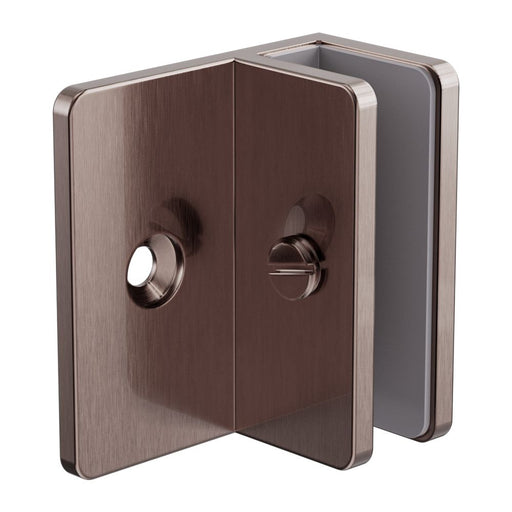 Nero Shower F Bracket 10mm Glass - Brushed Bronze-NRSH202aBZ-blue-leaf-bathware