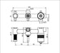 Nero Premium 35mm Universal Shower System Body Only-NRUB004p-blue-leaf-bathware