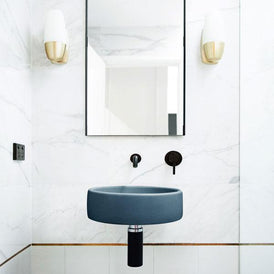 Nood Co Bowl Basin Wall Hung - 14 Colours-BL1-2-0-CO-blue-leaf-bathware