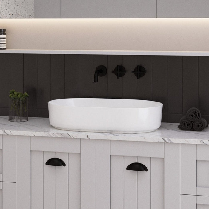 Timberline Myrtle Above Counter Basin - White Gloss
