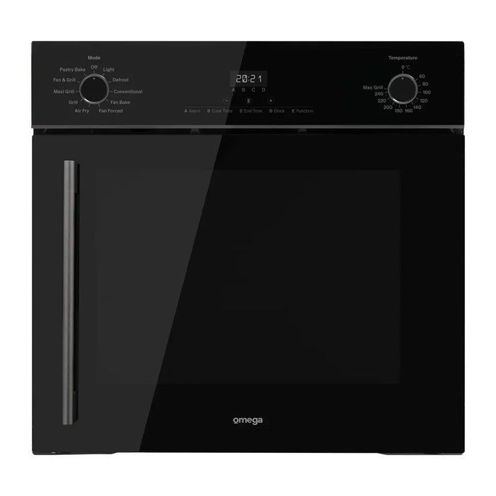 Omega 60cm 10 Function Side-opening Oven, Midnight (RHS Hinge)