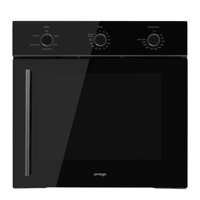 Omega 60cm 5 Function Side-opening Oven, Midnight (RHS Hinge)