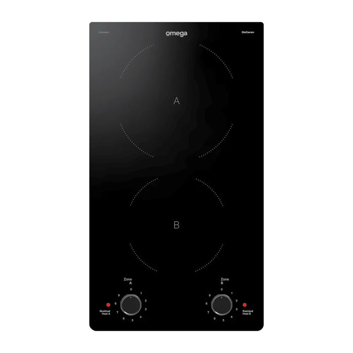 Omega 30cm Ceramic Cooktop Knob Controls