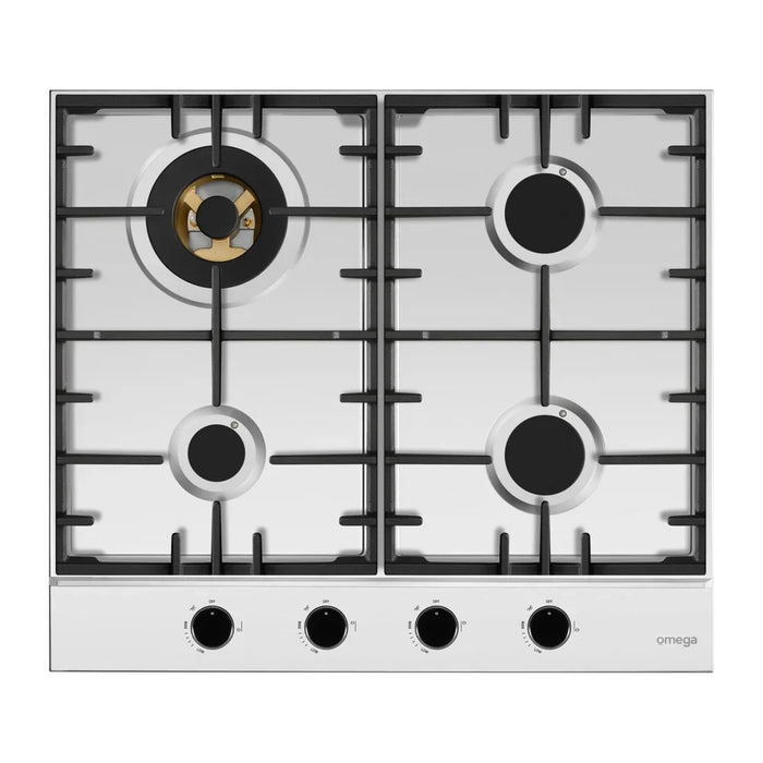 Omega 60cm Gas Cooktop - Stainless Steel