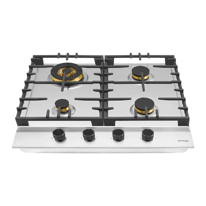 Omega 60cm Gas Cooktop - Stainless Steel