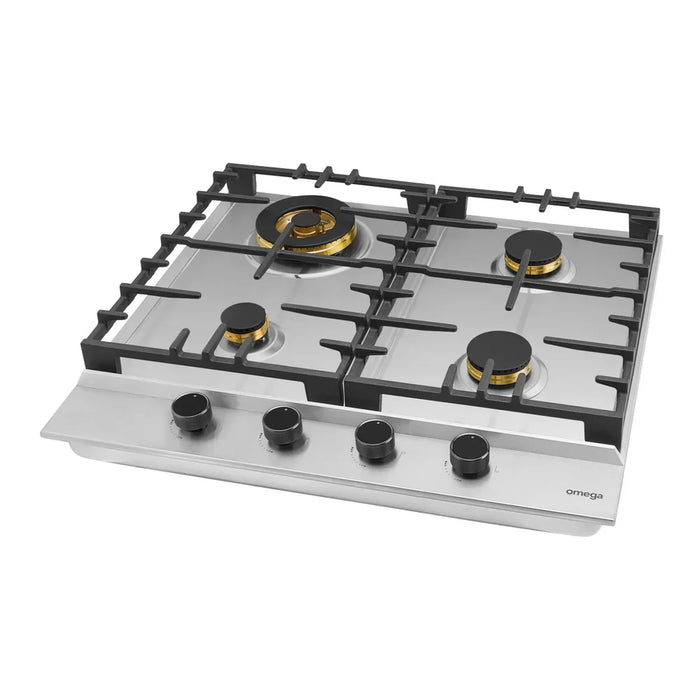 Omega 60cm Gas Cooktop - Stainless Steel