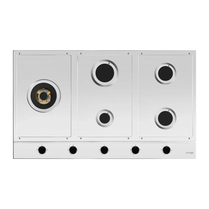 Omega 90cm Gas Cooktop Stainless Steel